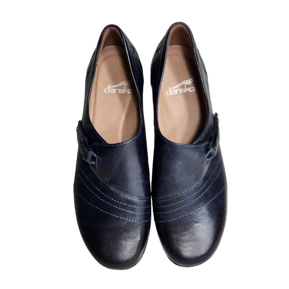 Dansko Womens Size 37 6.5 - 7 Slip On Blue comfort Shoes Slip Resistant 84 - Picture 9 of 11